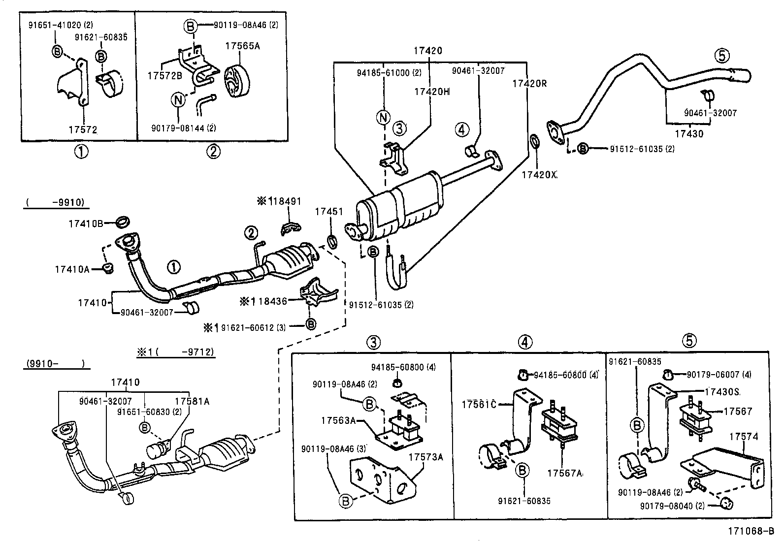 17430-58680 PIPE ASSY, EXHAUST, TAIL product image
