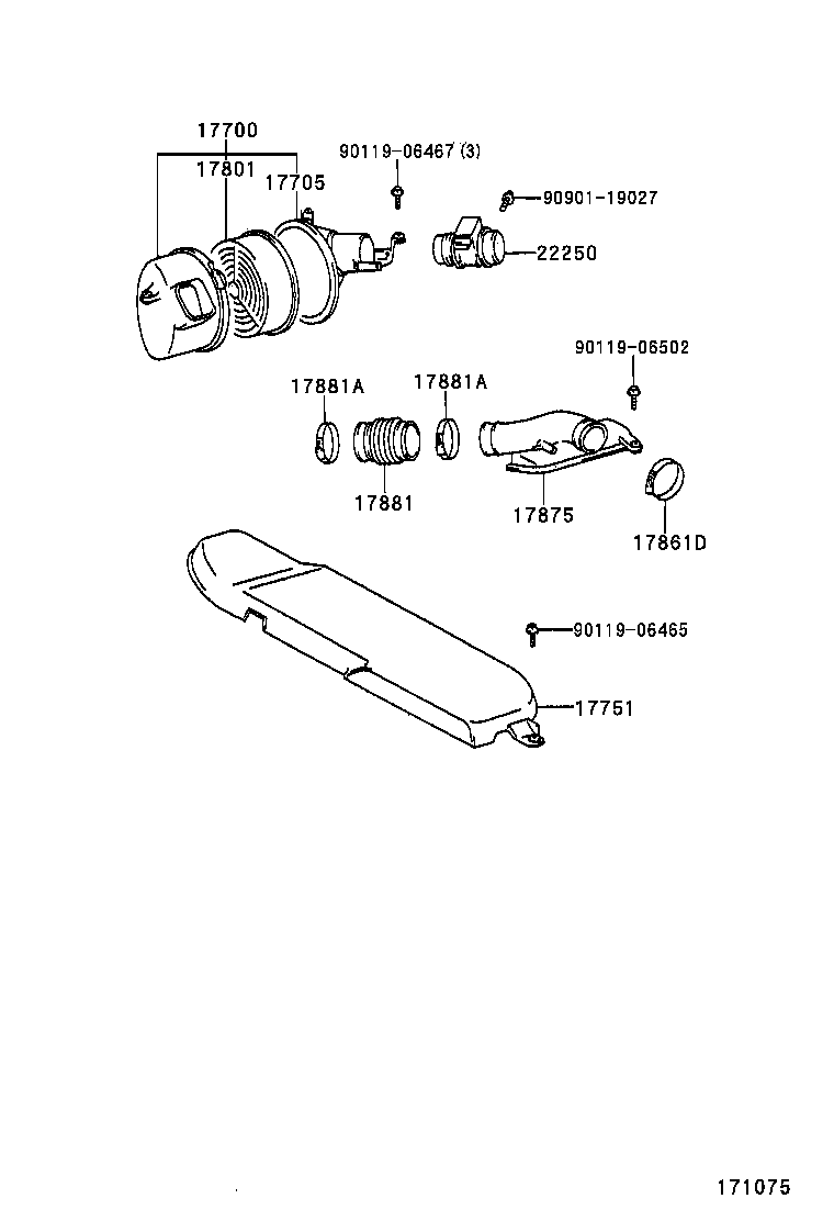 17875-50150 PIPE, INTAKE AIR CONNECTOR product image