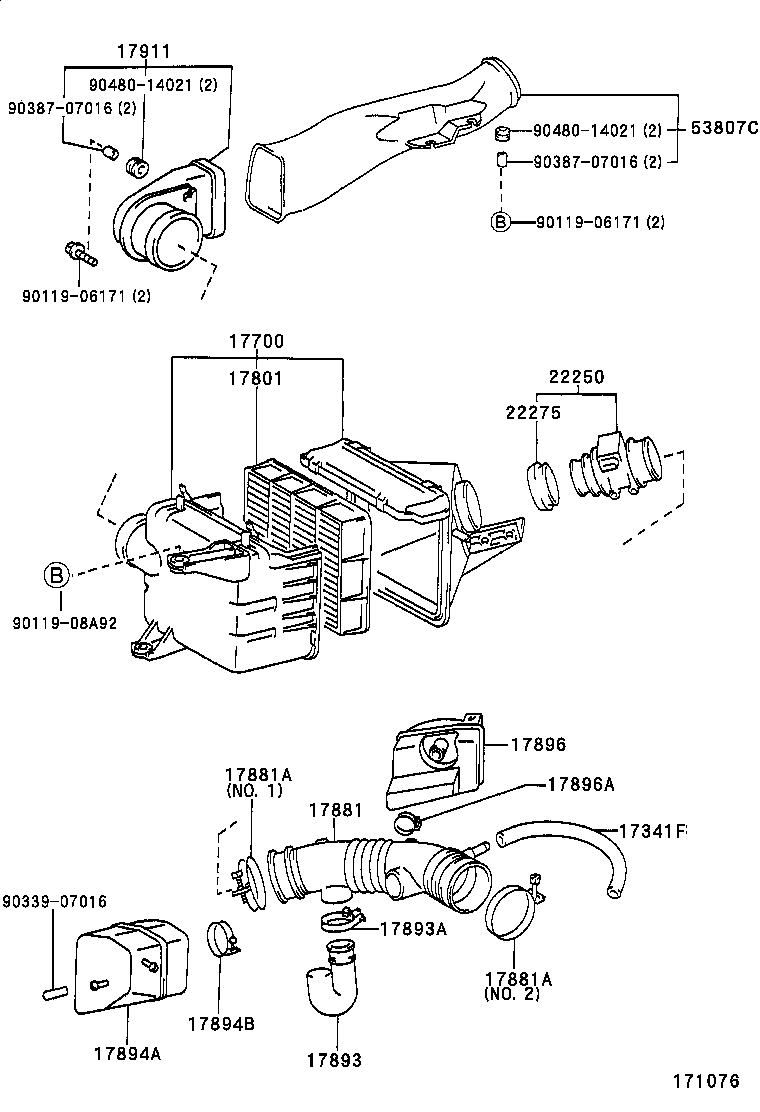 17871-75010 STAY, AIR CONNECTOR product image