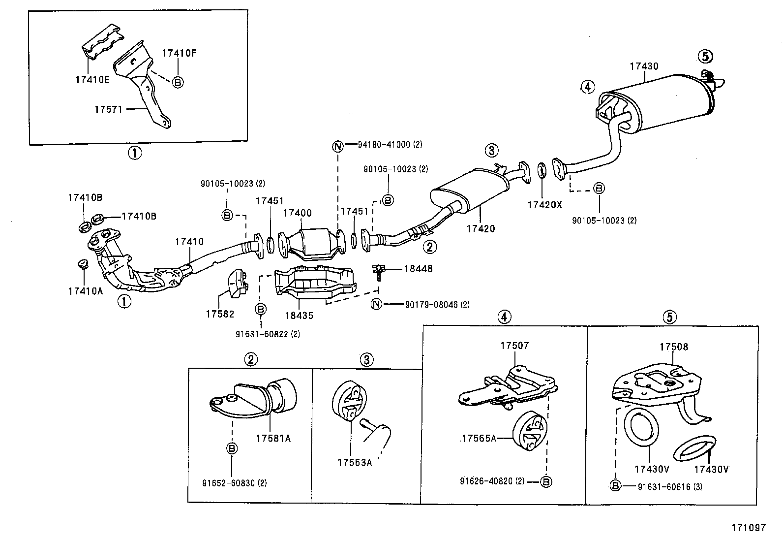 17430-46230 PIPE ASSY, EXHAUST, TAIL product image