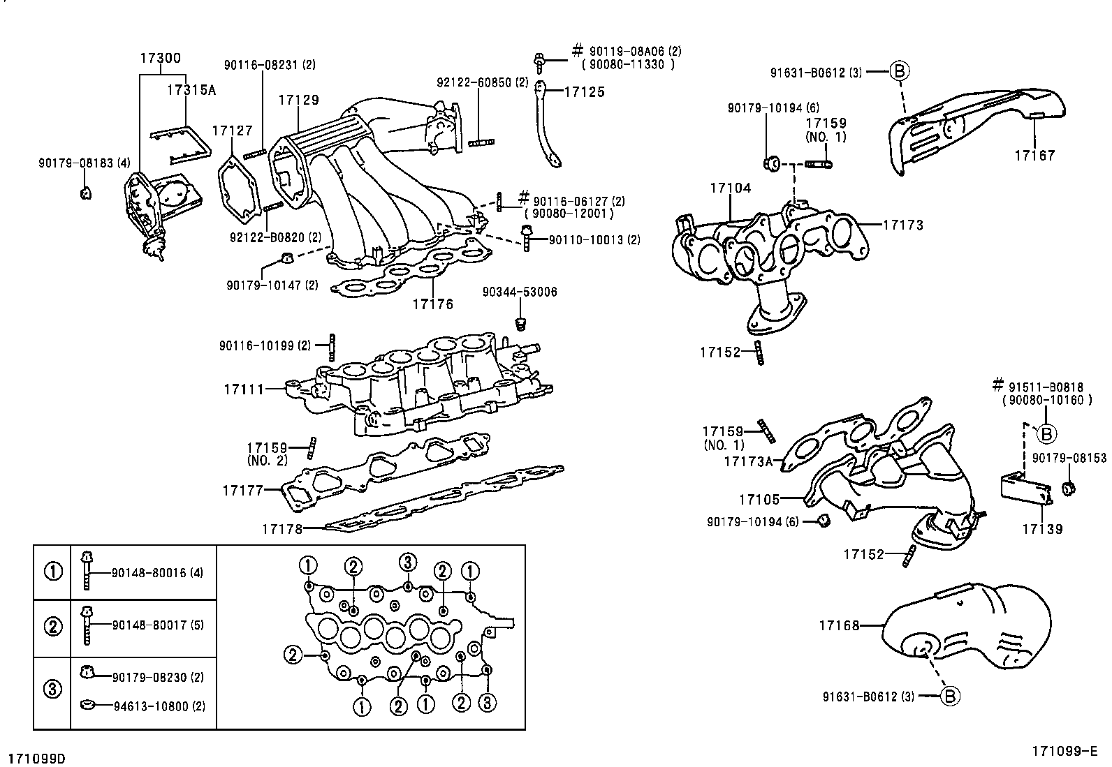 Toyota 17141-20060 MANIFOLD SUB-ASSY, EXHAUST, RH