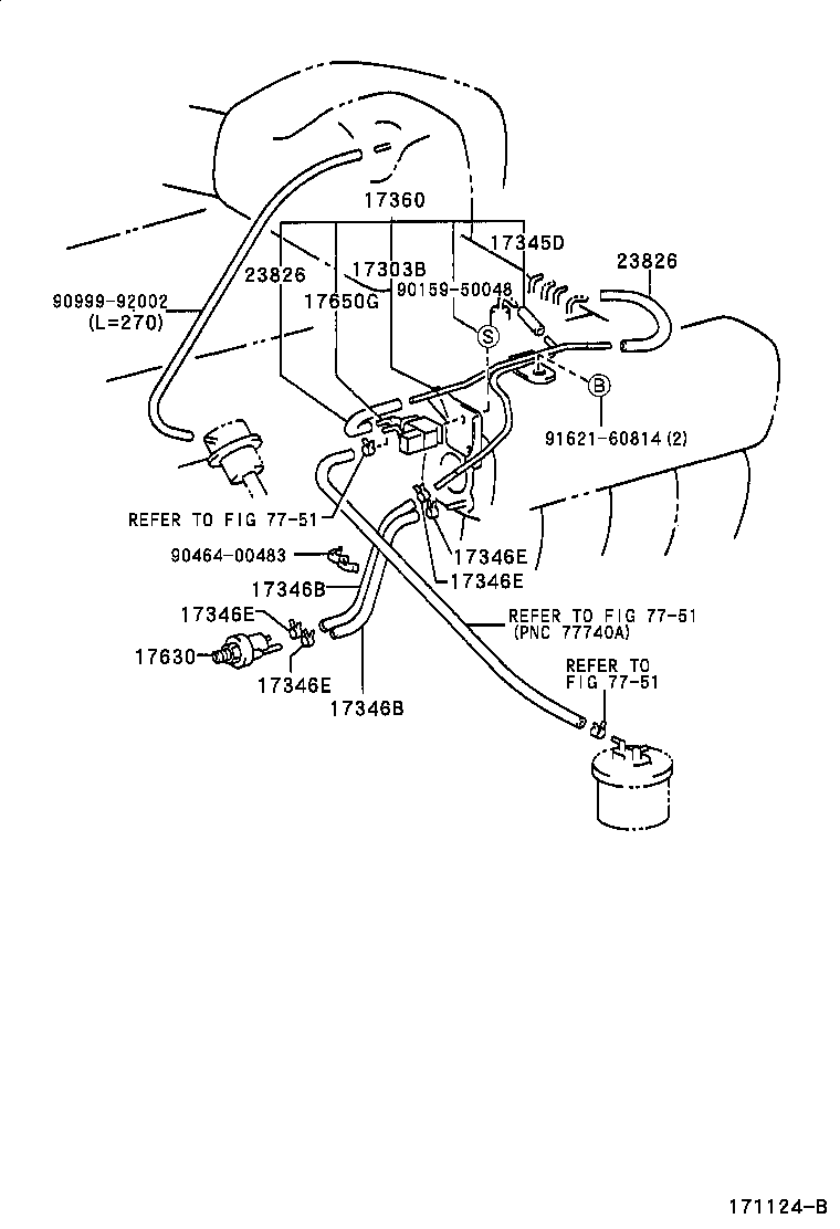90445-10084 HOSE(FOR FUEL VAPOR FEED PIPE) product image