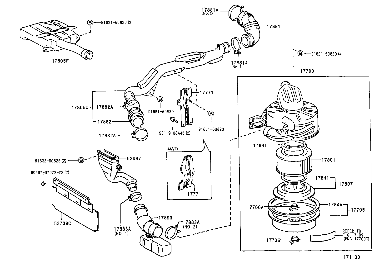 17700-73291 CLEANER ASSY, AIR product image