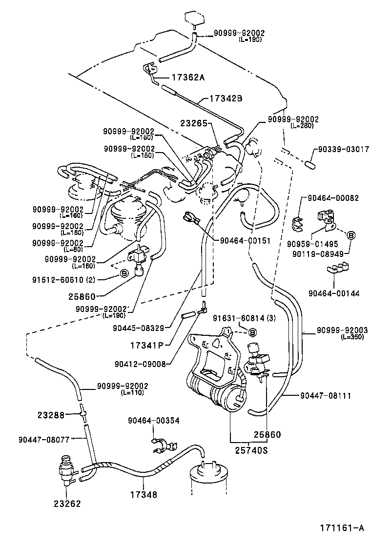 17348-74010 HOSE, AIR, NO.8 product image