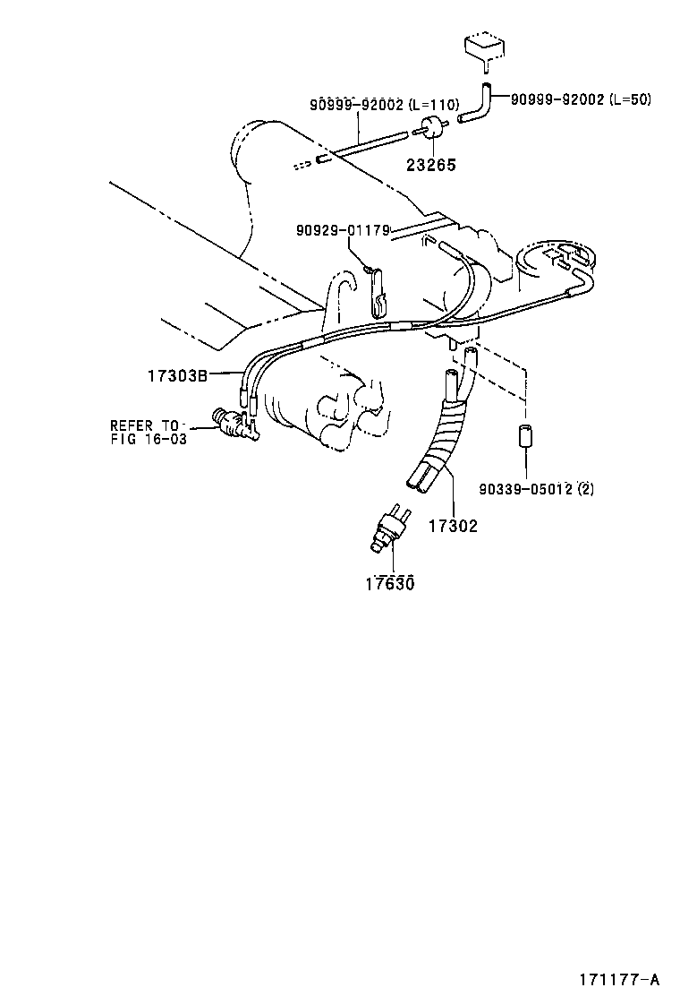 17303-11840 PIPE SUB-ASSY, AIR, NO.1 product image