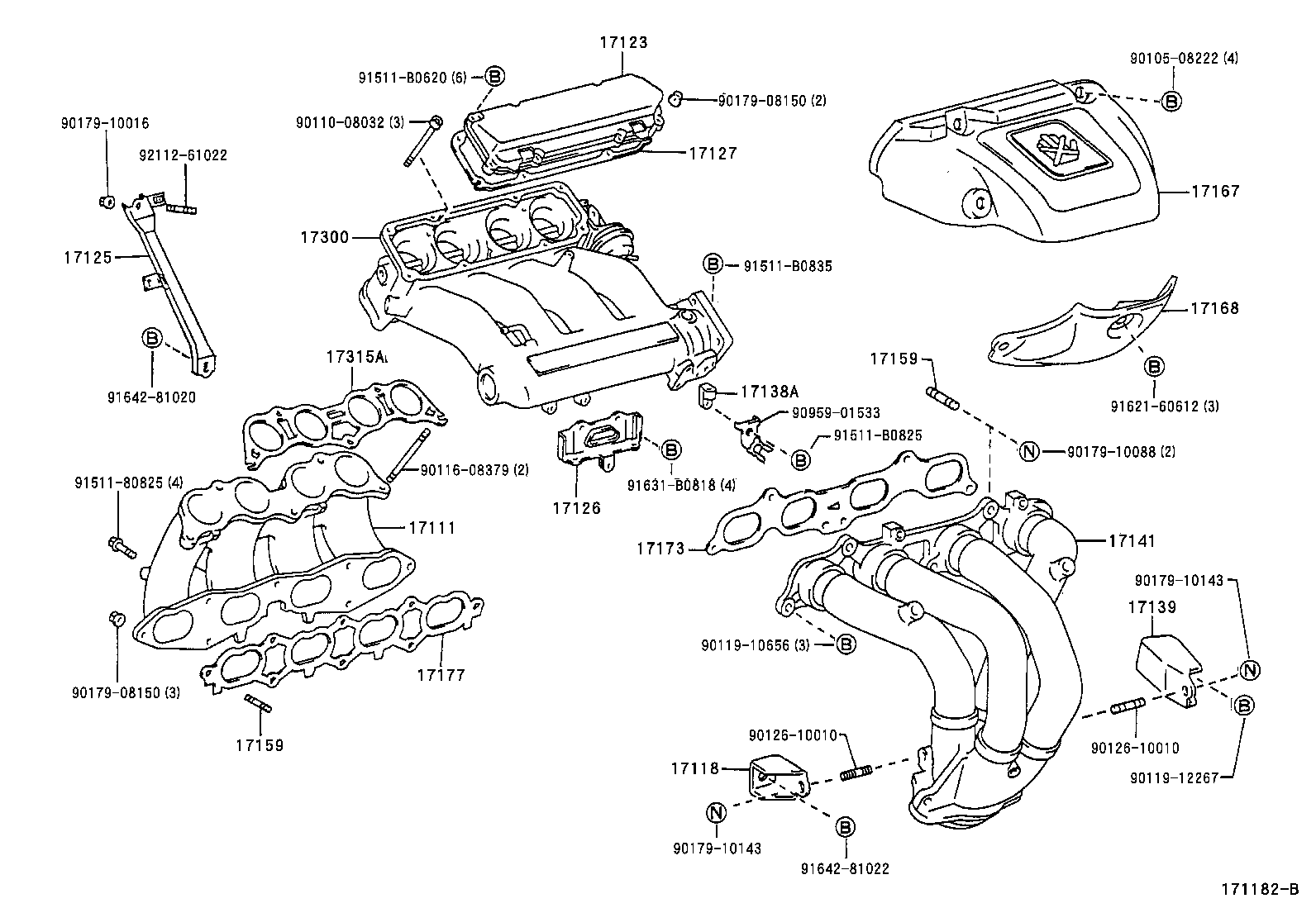 17101-88361 MANIFOLD, INTAKE product image