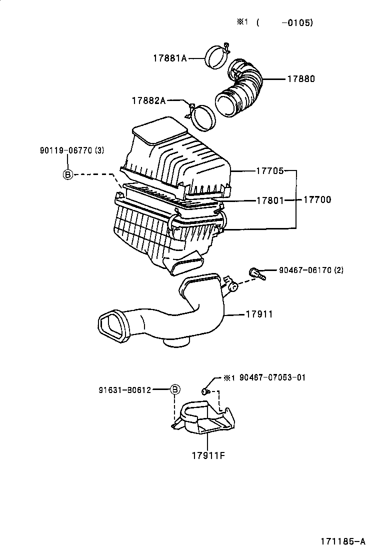 17700-64421 CLEANER ASSY, AIR product image