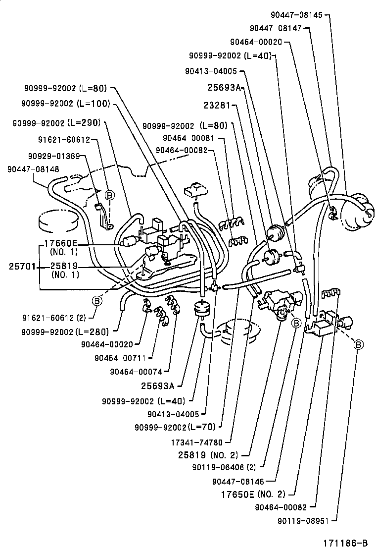 17343-74160 HOSE, NO.2(FOR IDLE-UP) product image