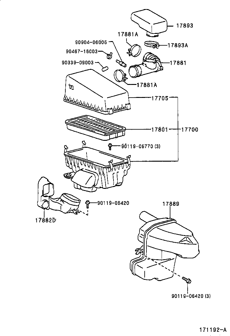 17705-74380 CAP SUB-ASSY, AIR CLEANER product image