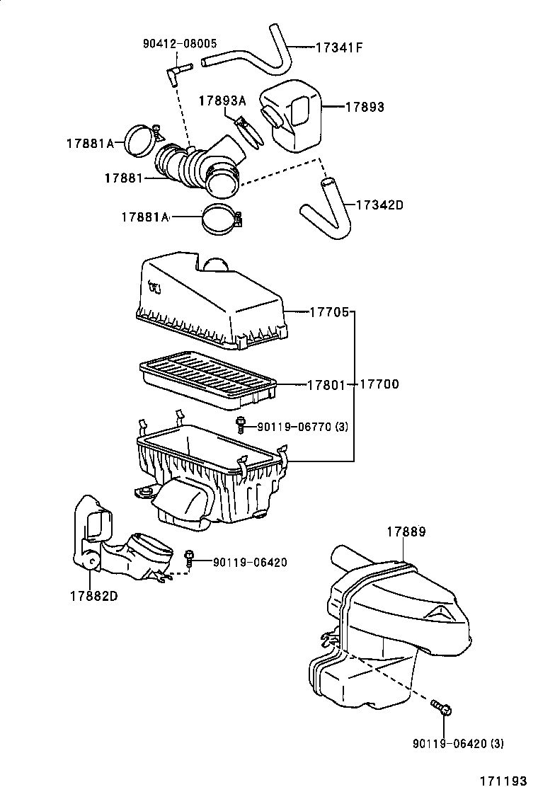 17700-74621 CLEANER ASSY, AIR product image