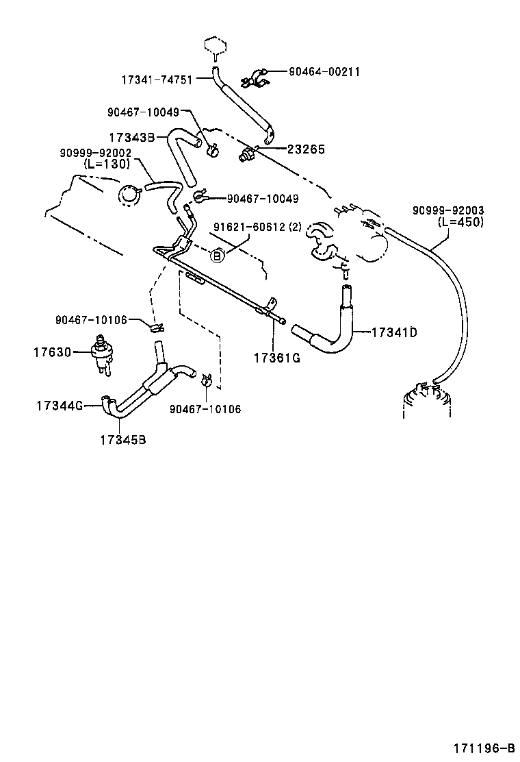 17341-88463 HOSE, AIR product image