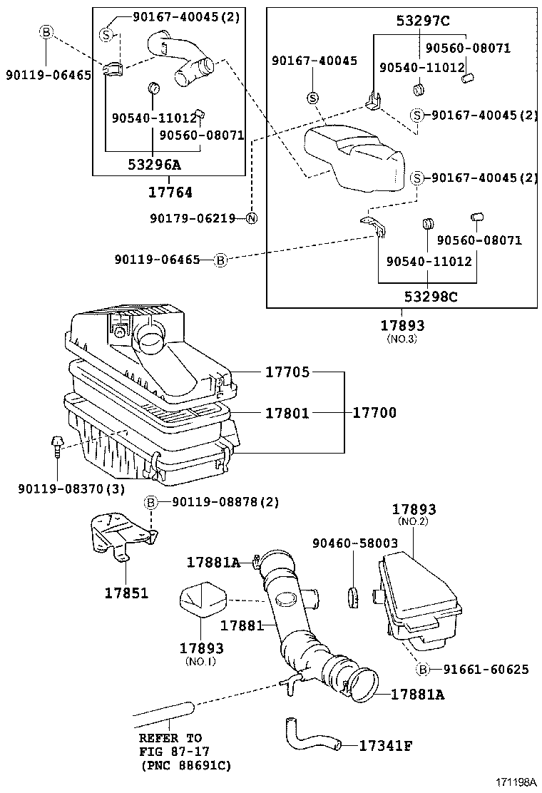 17080-74010 CLEANER ASSY, AIR product image
