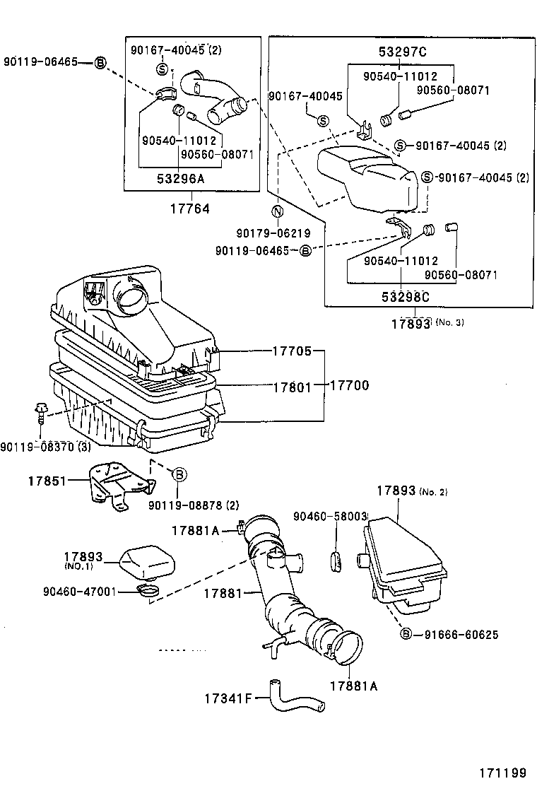 17080-74010 CLEANER ASSY, AIR product image