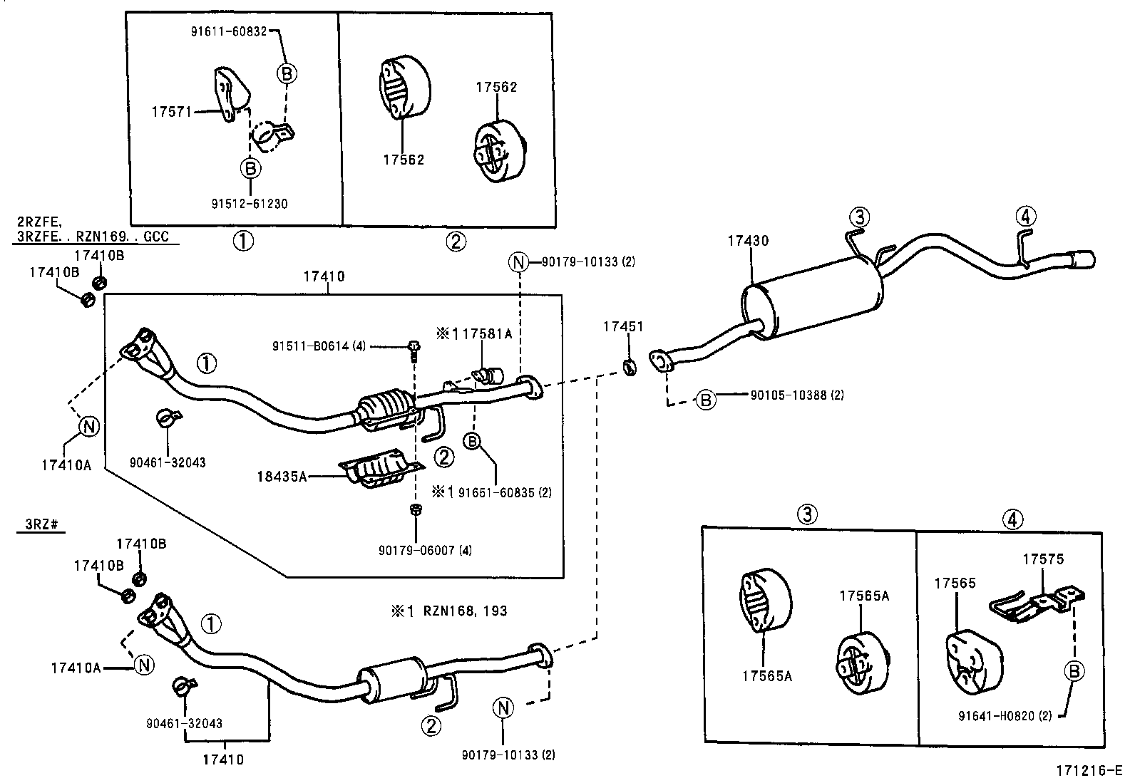 17405-0C100 PIPE ASSY, EXHAUST, TAIL product image