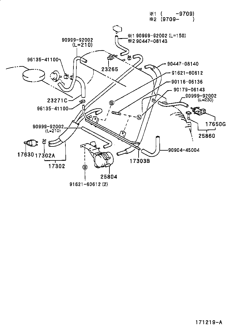 17600-74111 VALVE ASSY, AIR BY-PASS W/HOSE product image