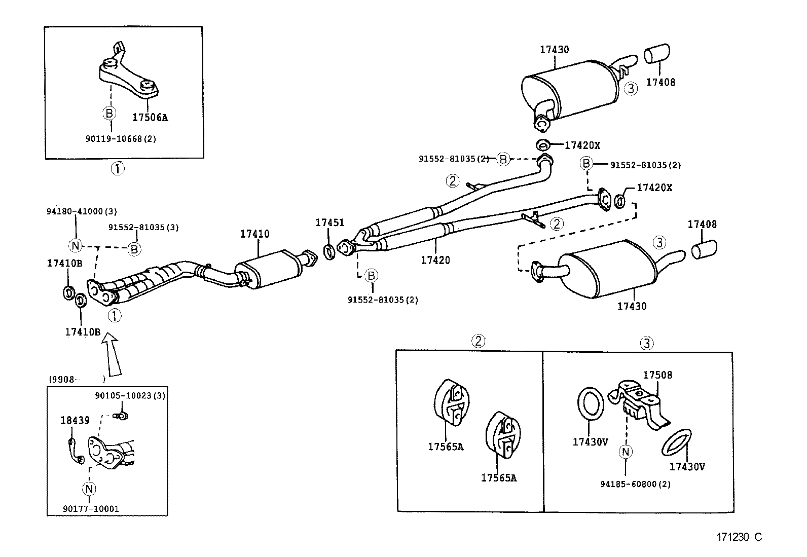 17430-50150 PIPE ASSY, EXHAUST, TAIL product image