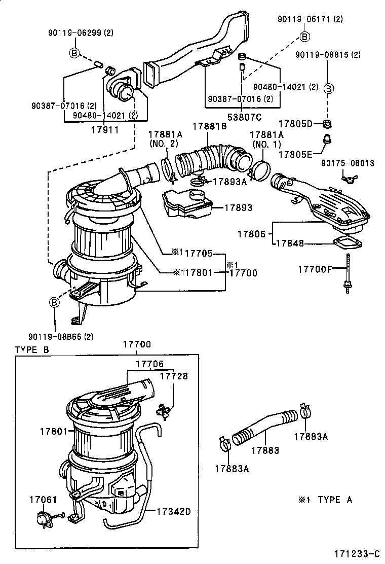 17138-30030 STAY, INTAKE PIPE OR HOSE product image