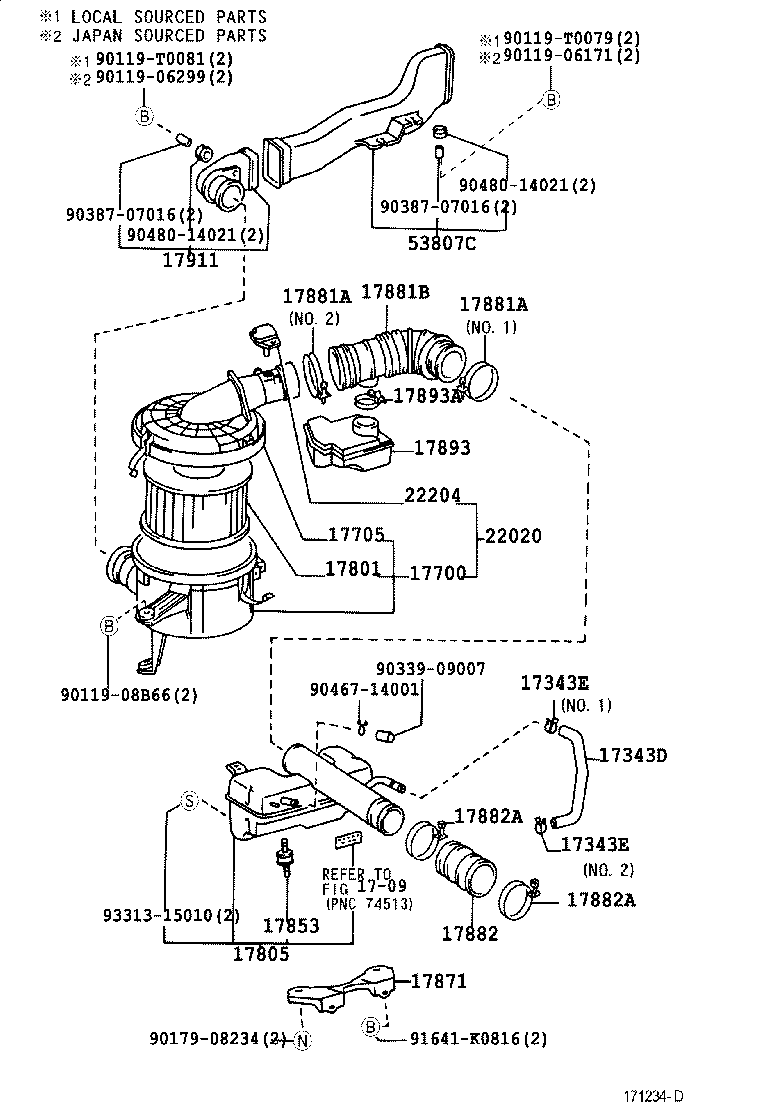 17138-30030 STAY, INTAKE PIPE OR HOSE product image