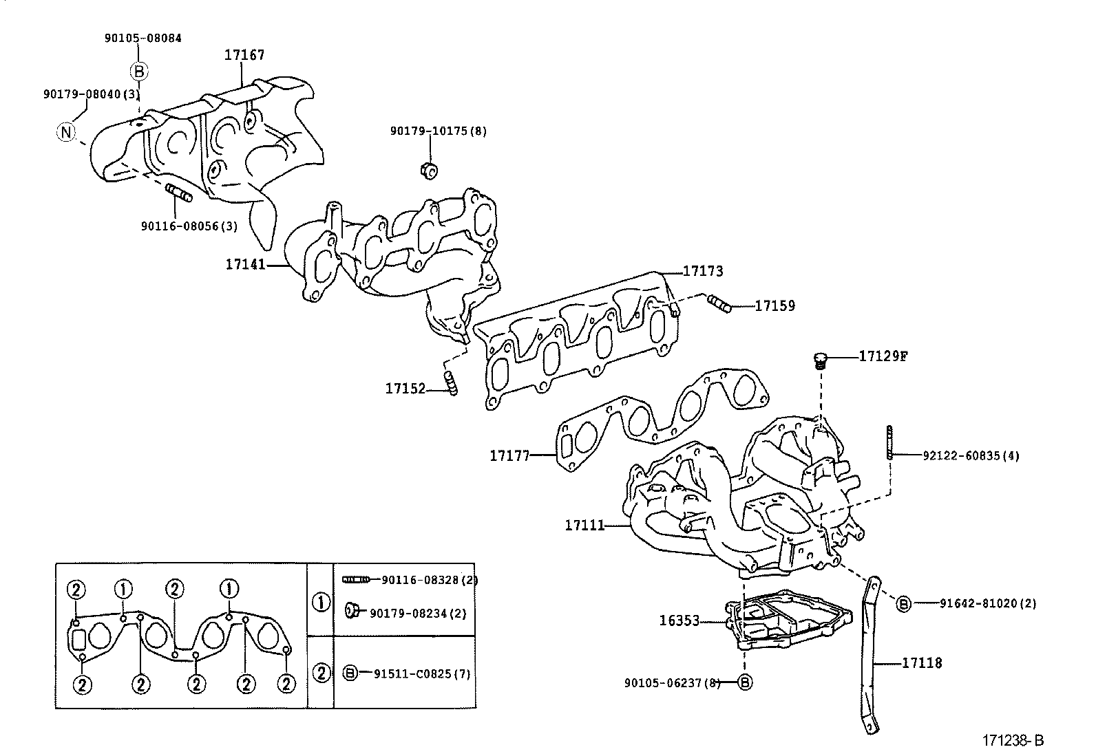 17118-0L010 STAY, MANIFOLD, NO.2 product image