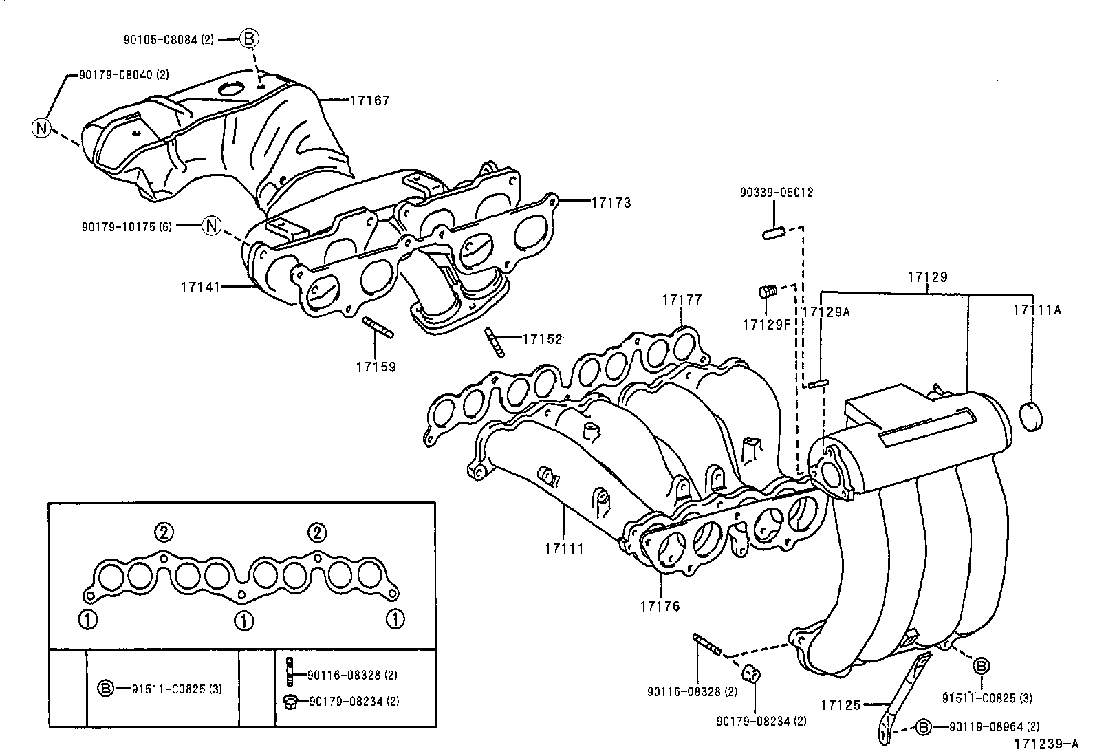 17118-0L010 STAY, MANIFOLD, NO.2 product image