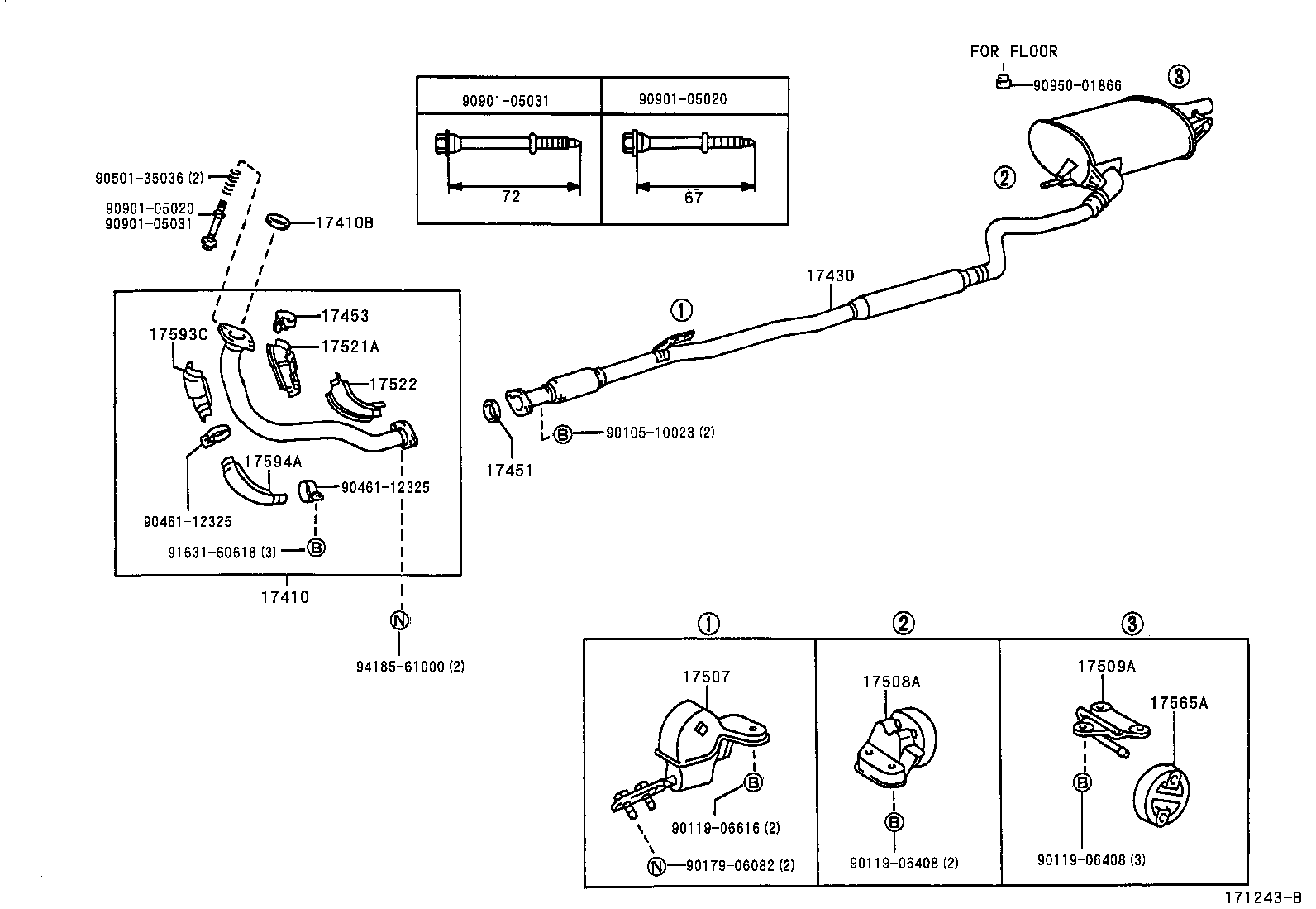 17430-1D100 PIPE ASSY, EXHAUST, TAIL product image