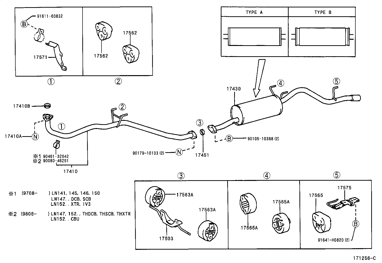 17405-0C100 PIPE ASSY, EXHAUST, TAIL product image