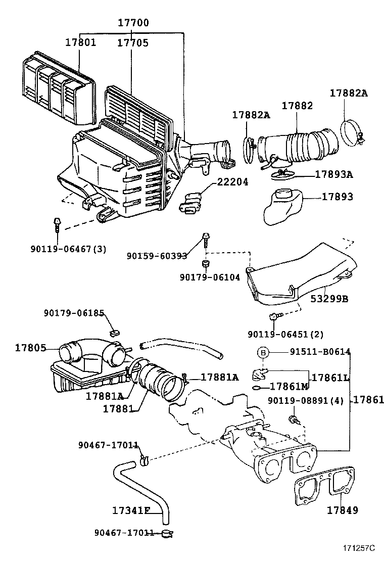 17345-46060 HOSE, AIR, NO.5 product image