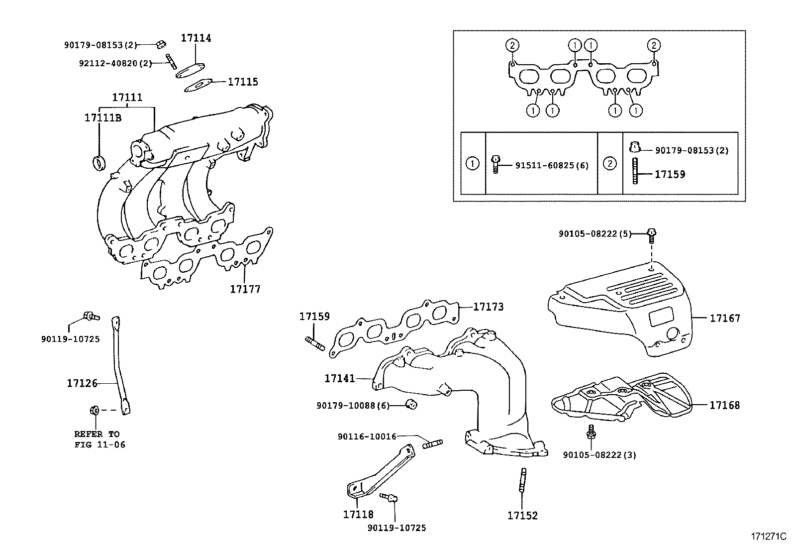 17118-88560 STAY, MANIFOLD product image