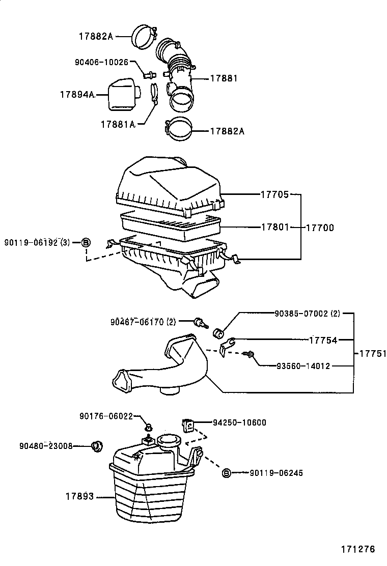 17700-74660 CLEANER ASSY, AIR product image