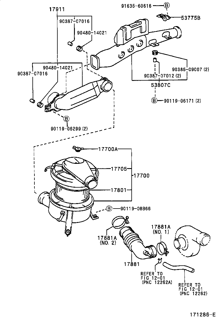 17138-54010 STAY, INTAKE PIPE OR HOSE product image