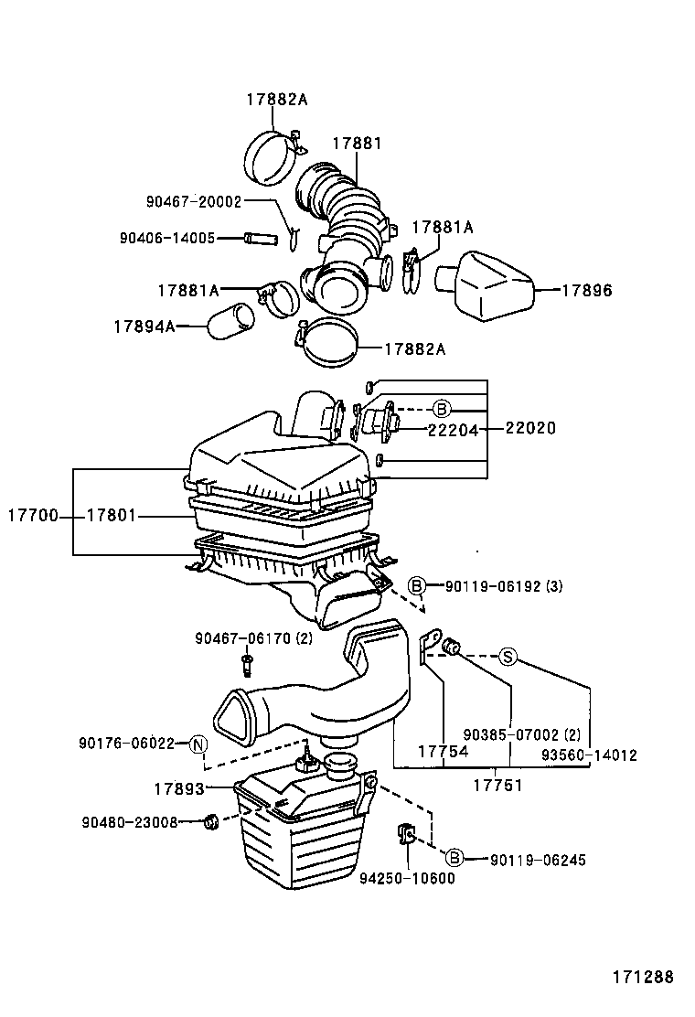17700-74660 CLEANER ASSY, AIR product image