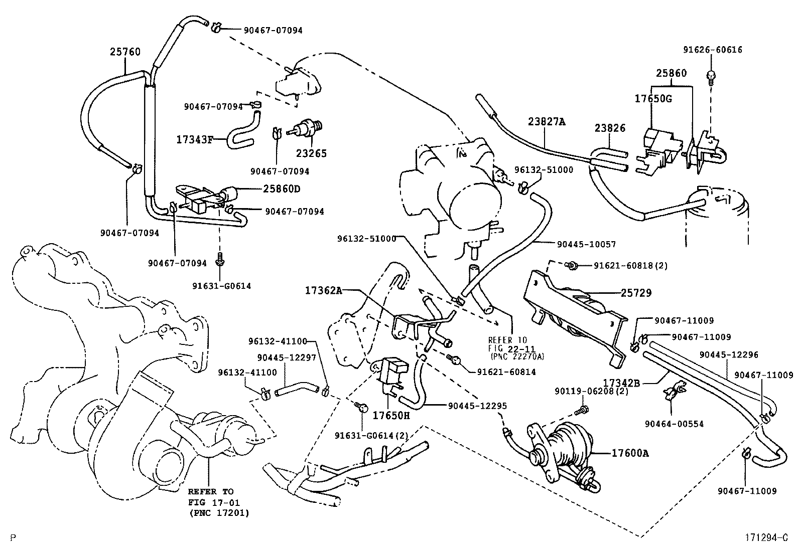 17600-74111 VALVE ASSY, AIR BY-PASS W/HOSE product image