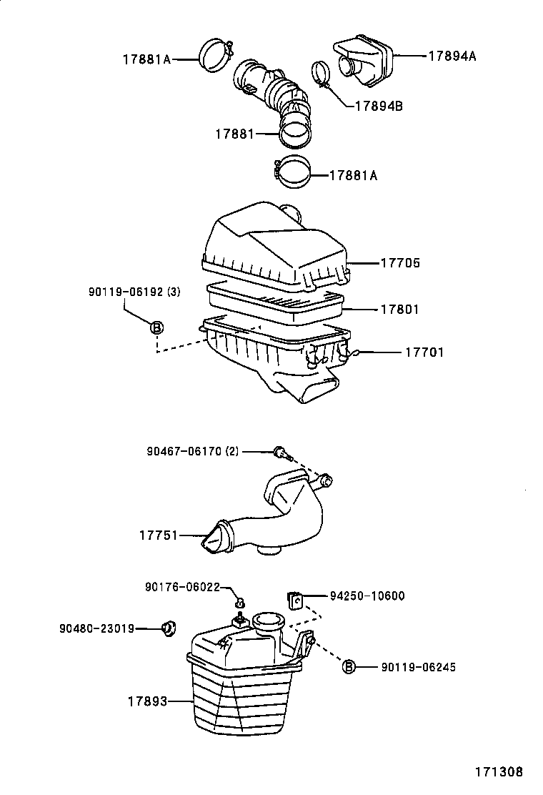 17701-0B020 CASE SUB-ASSY, AIR CLEANER product image