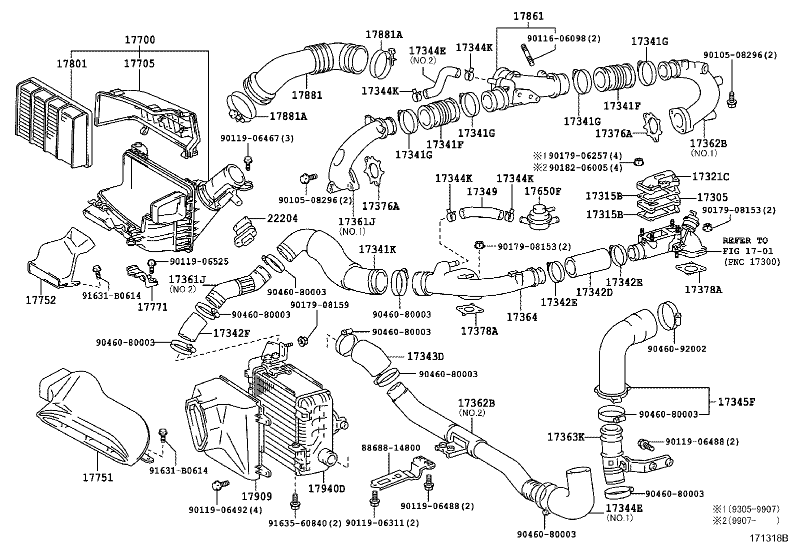 17345-46090 HOSE, AIR, NO.5 product image