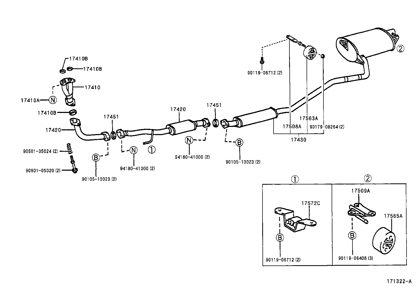 17430-0H010 PIPE ASSY, EXHAUST, TAIL product image