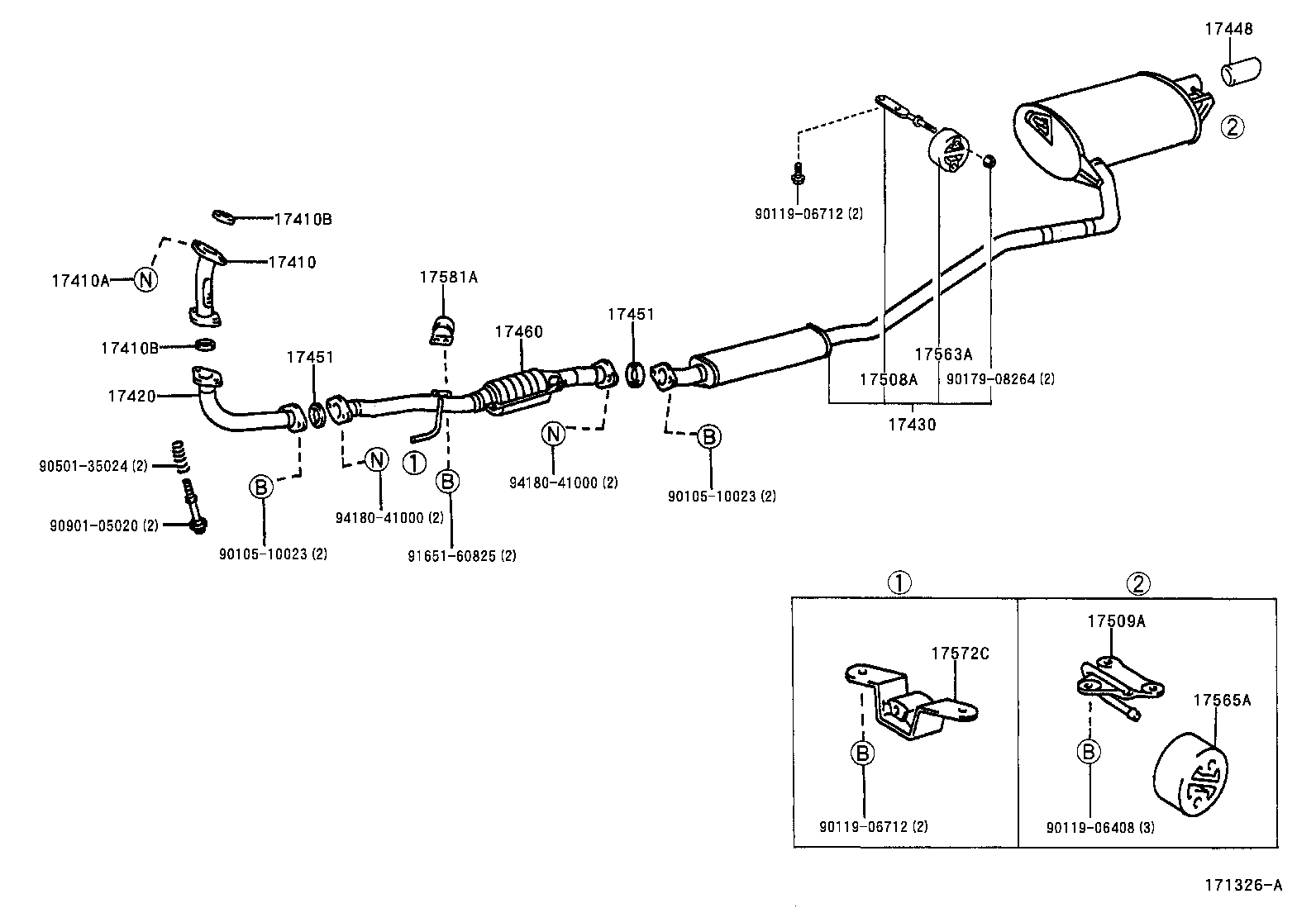 17430-0H010 PIPE ASSY, EXHAUST, TAIL product image