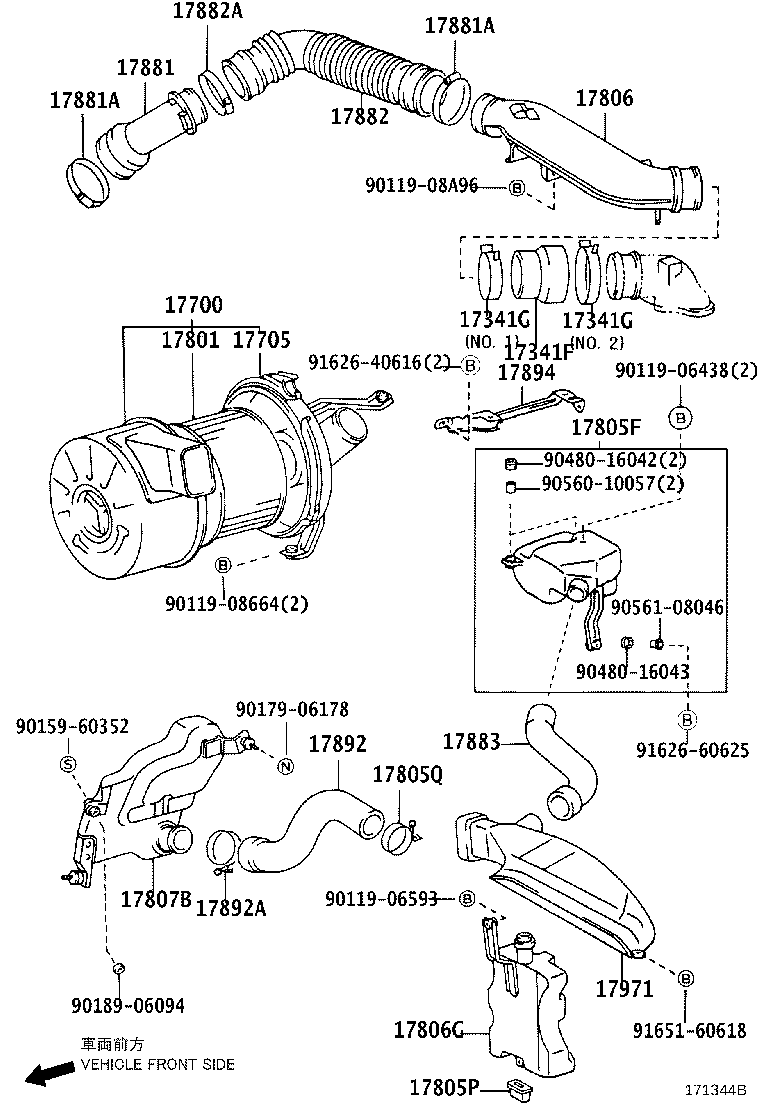 17700-54860 CLEANER ASSY, AIR product image