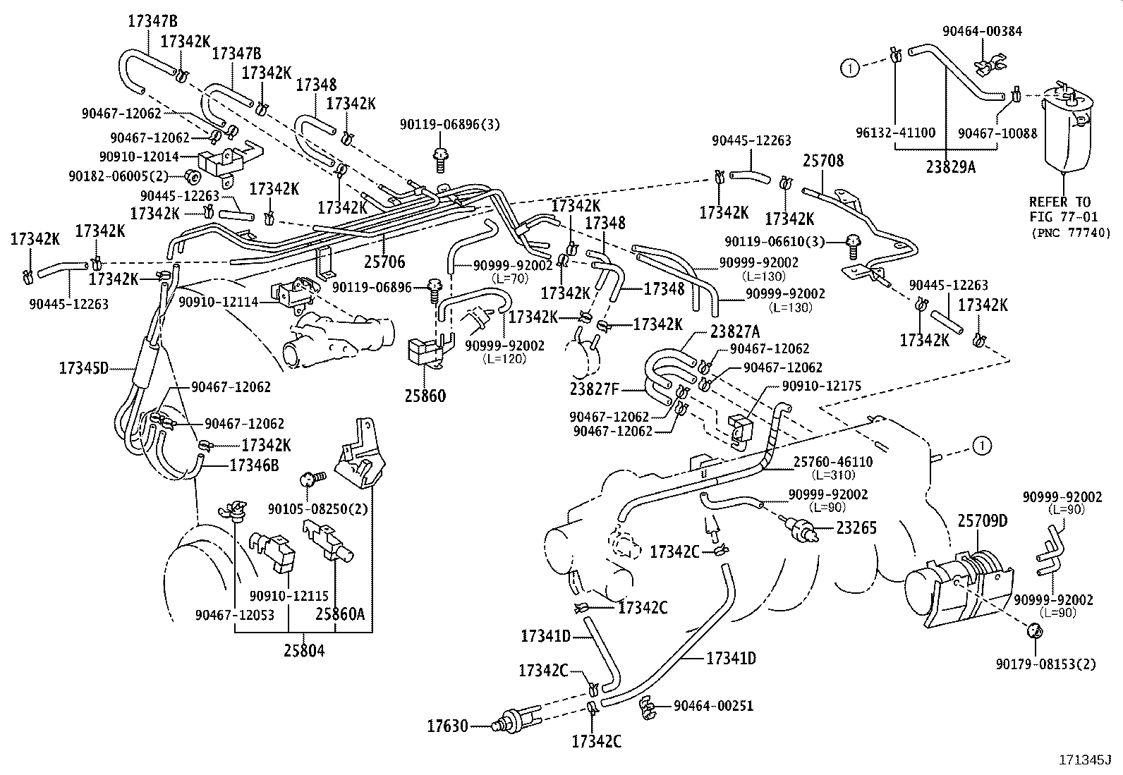 23829-46170 HOSE, FUEL VAPOR FEED product image