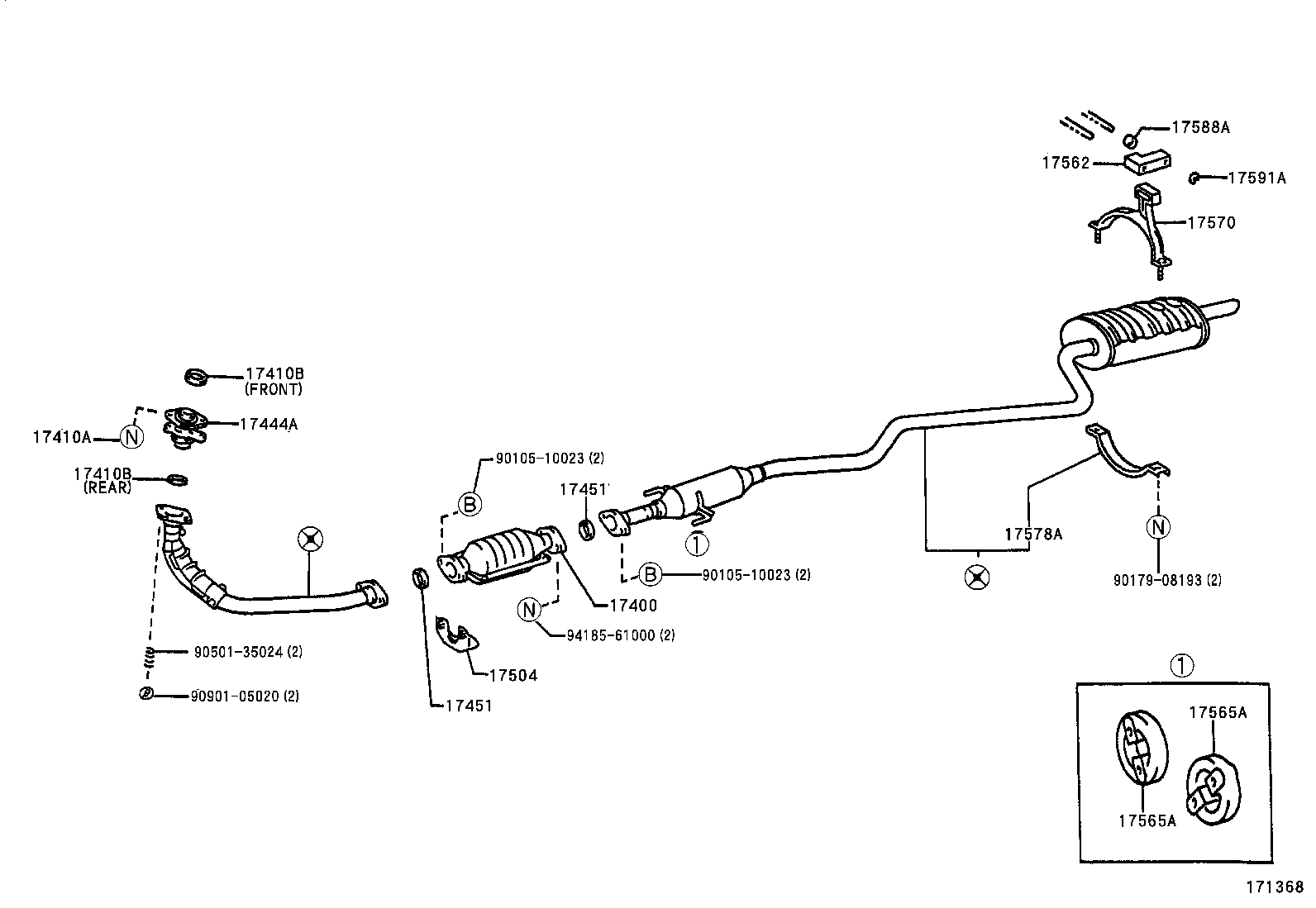 17430-15620 PIPE ASSY, EXHAUST, TAIL product image