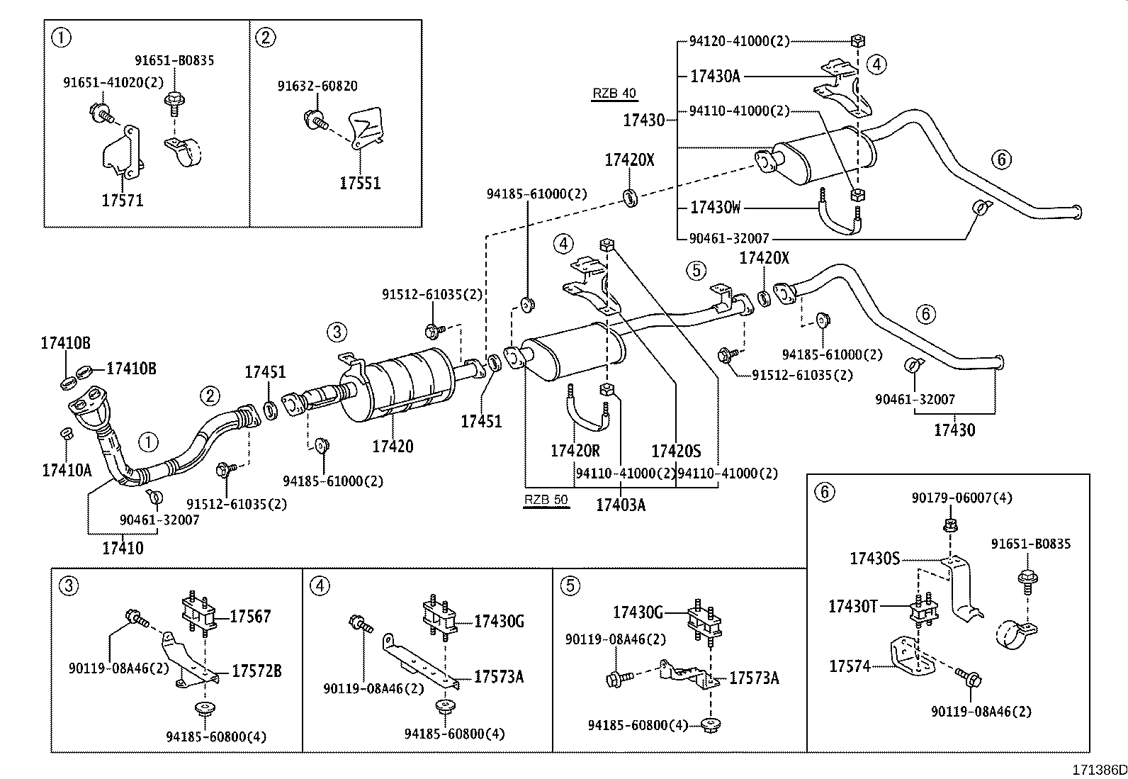 17405-75170 PIPE ASSY, EXHAUST, TAIL product image