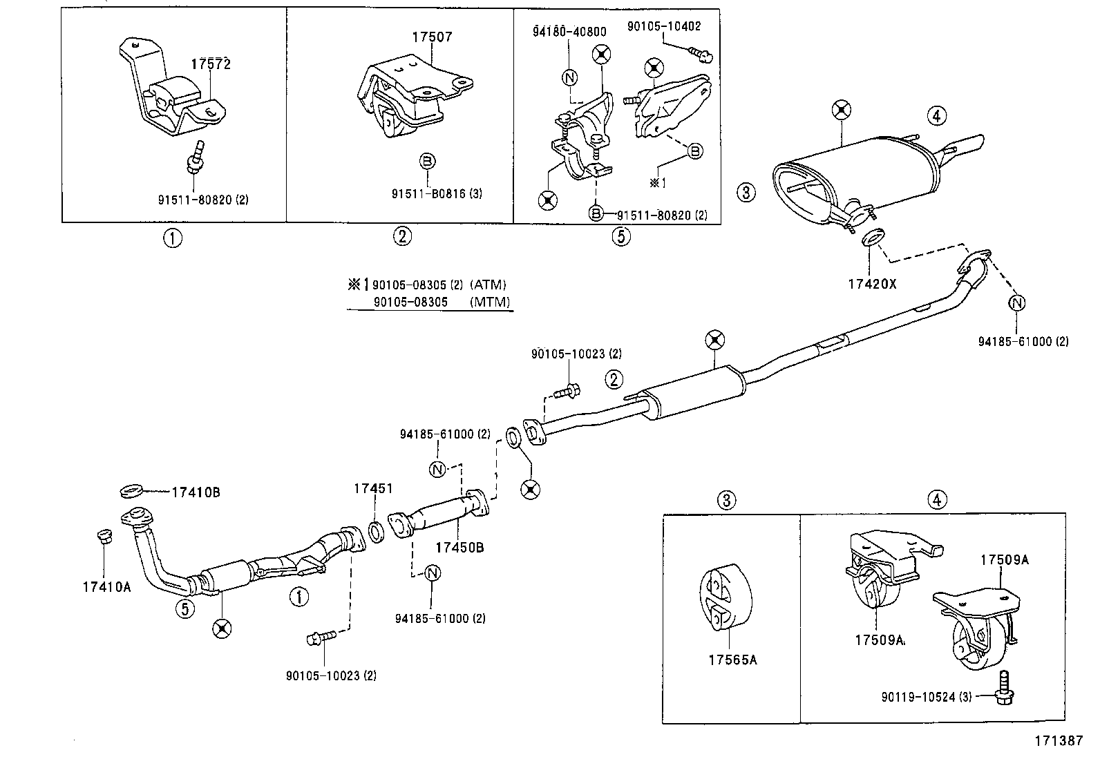 17430-62160 PIPE ASSY, EXHAUST, TAIL product image