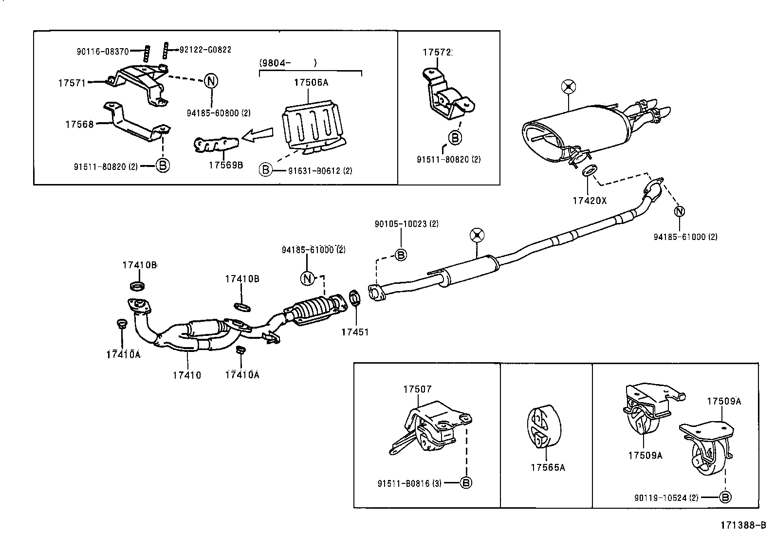 17430-62160 PIPE ASSY, EXHAUST, TAIL product image