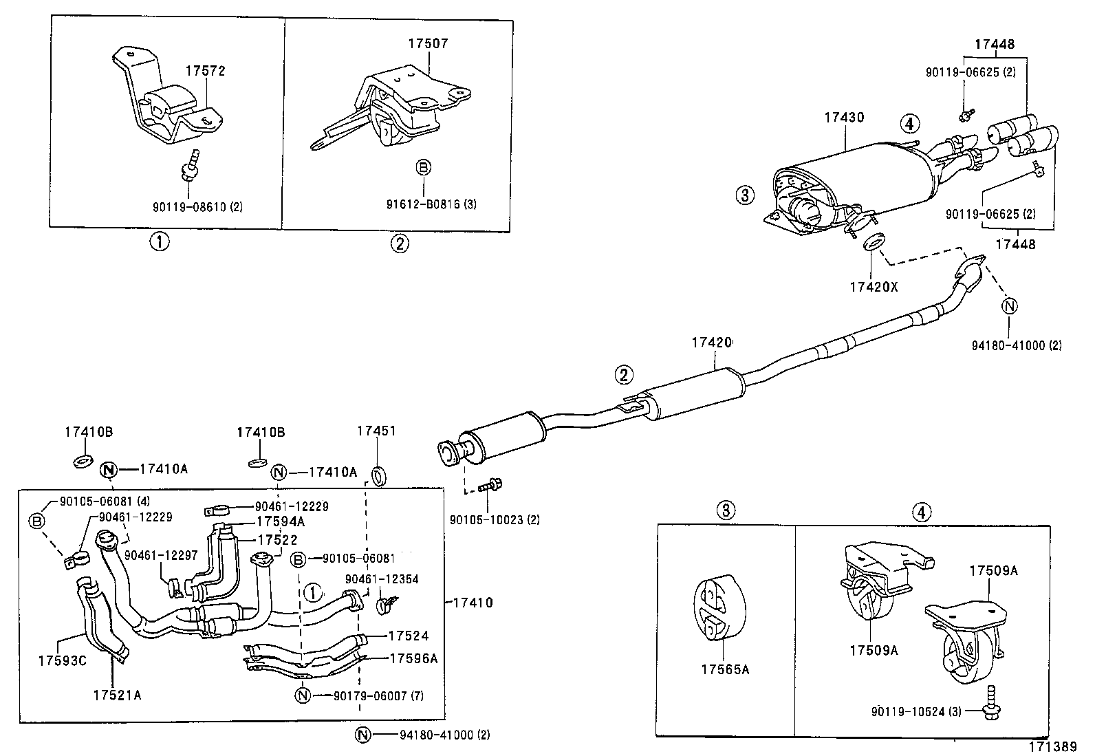 17430-62160 PIPE ASSY, EXHAUST, TAIL product image