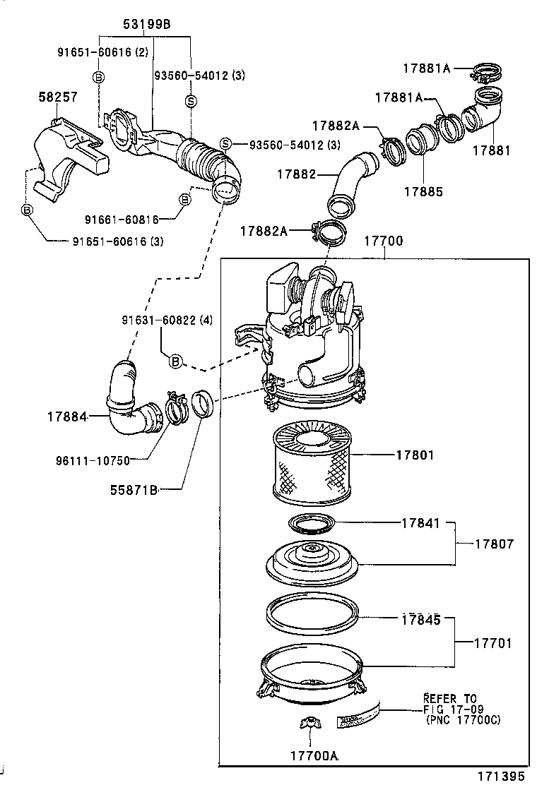 17700-58660 CLEANER ASSY, AIR product image