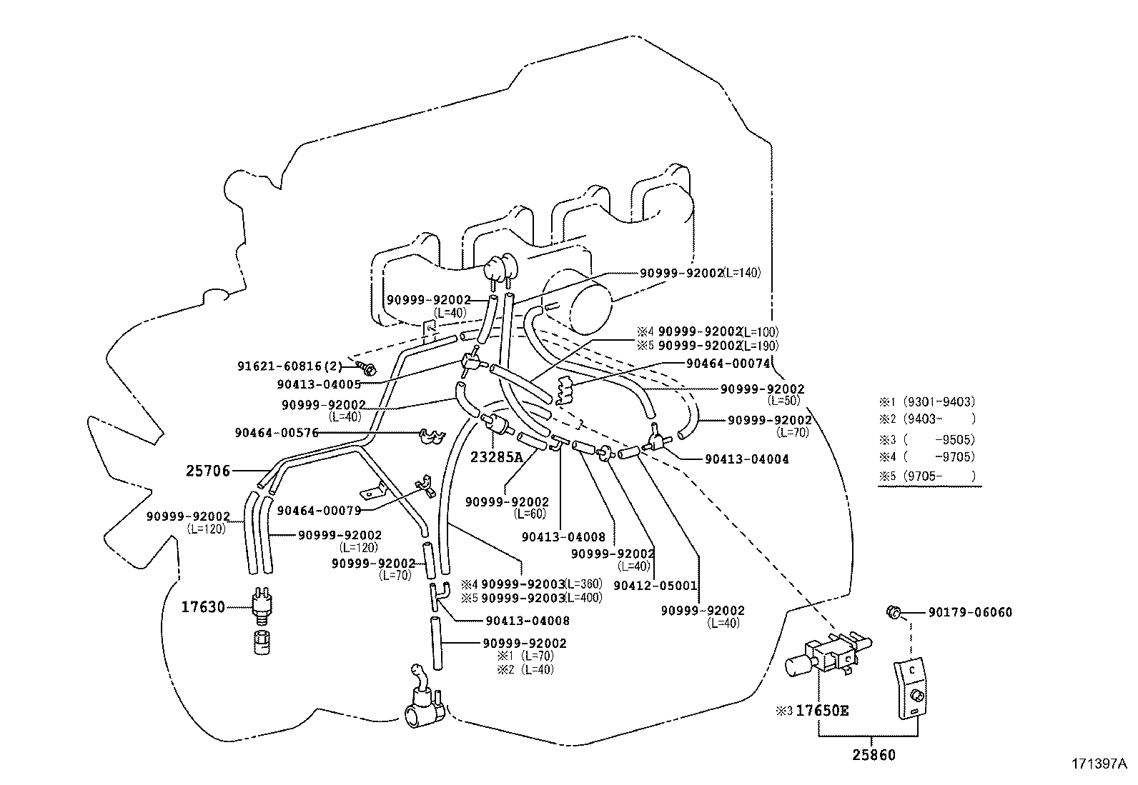 25860-17080 VALVE ASSY, VACUUM SWITCHING, NO.1 product image