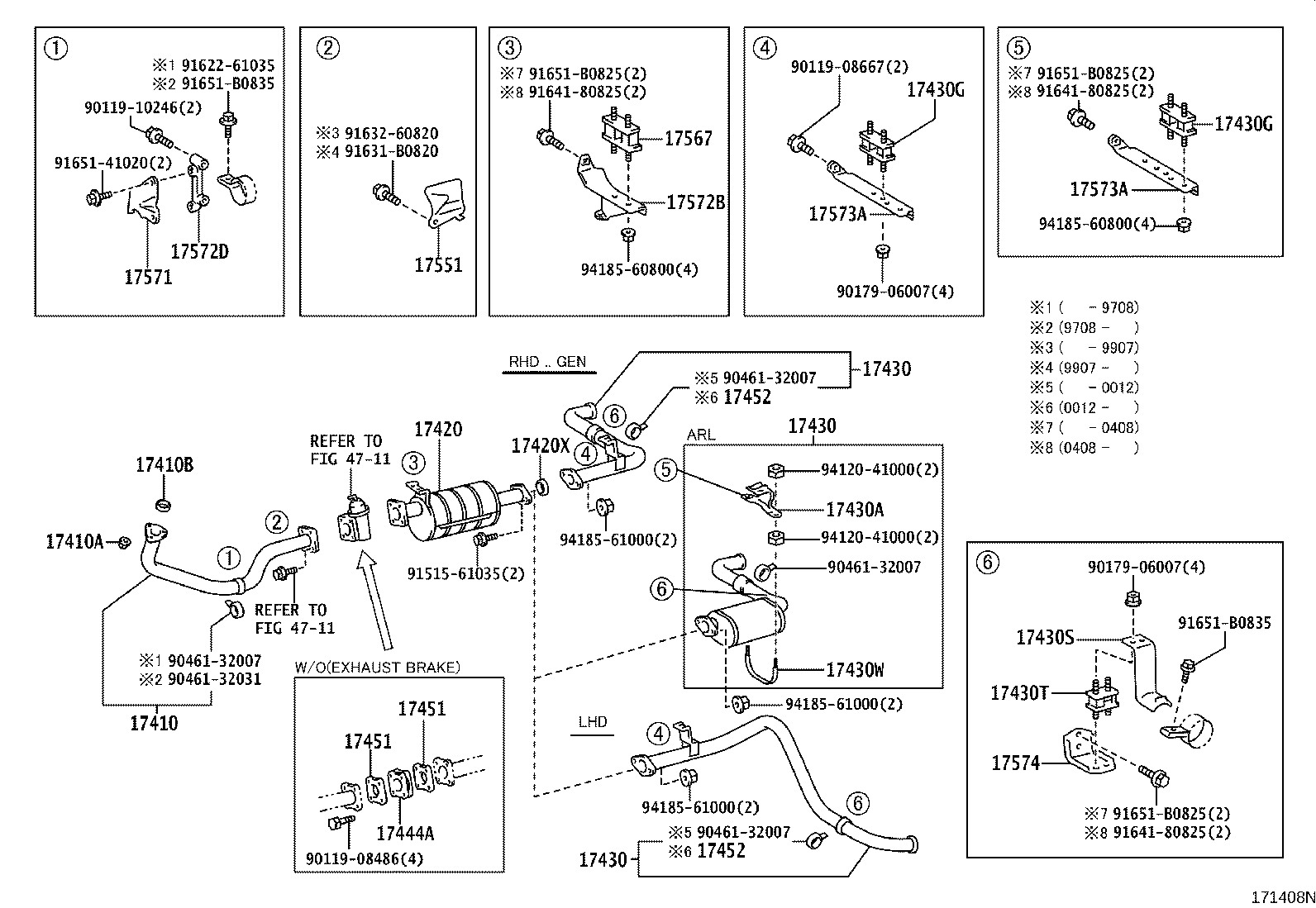 17405-75170 PIPE ASSY, EXHAUST, TAIL product image