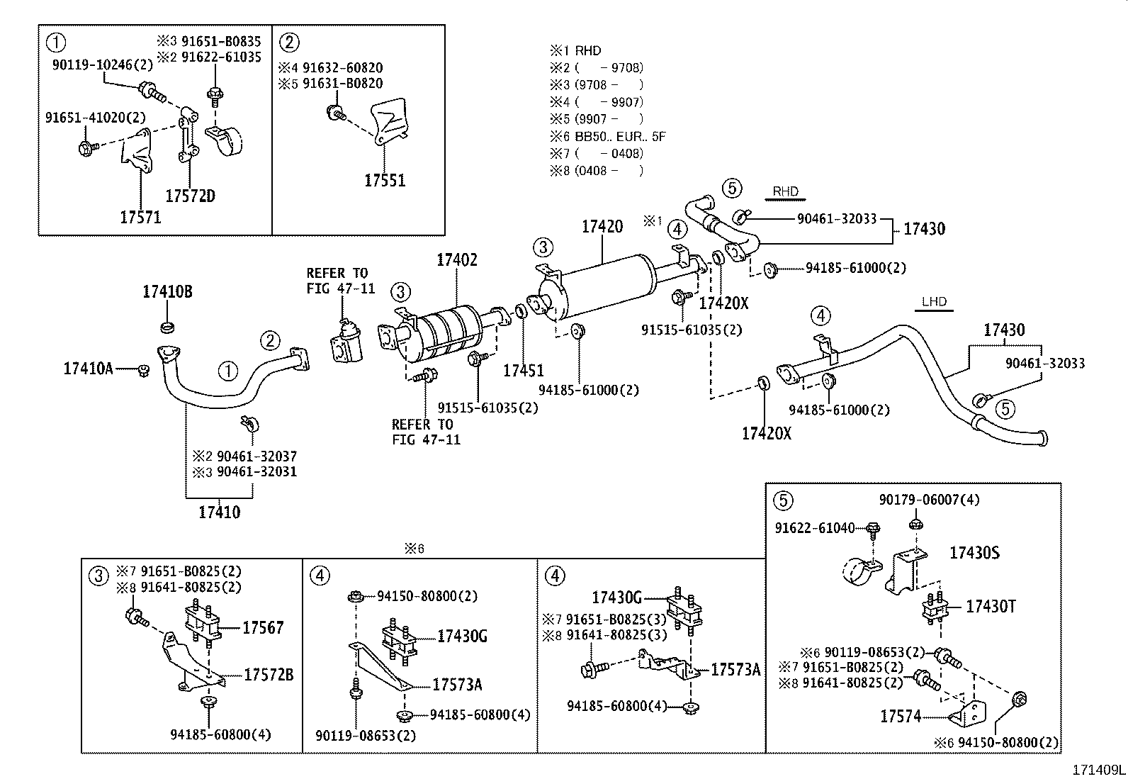 17405-75170 PIPE ASSY, EXHAUST, TAIL product image