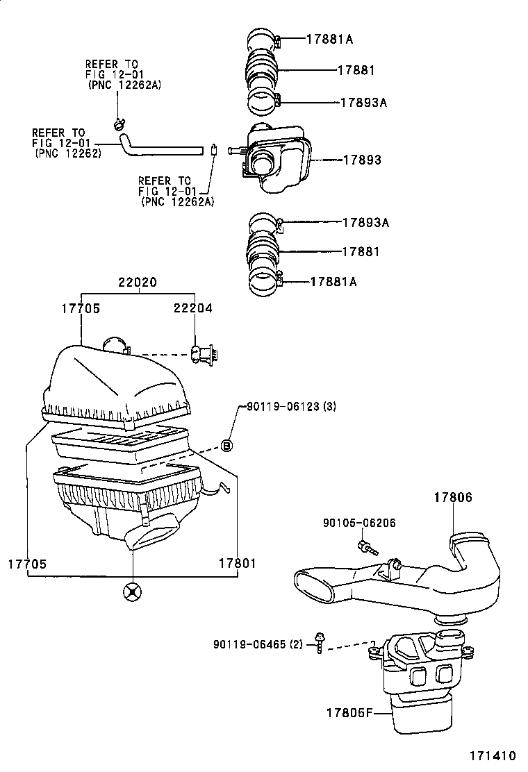 17700-62080 CLEANER ASSY, AIR product image