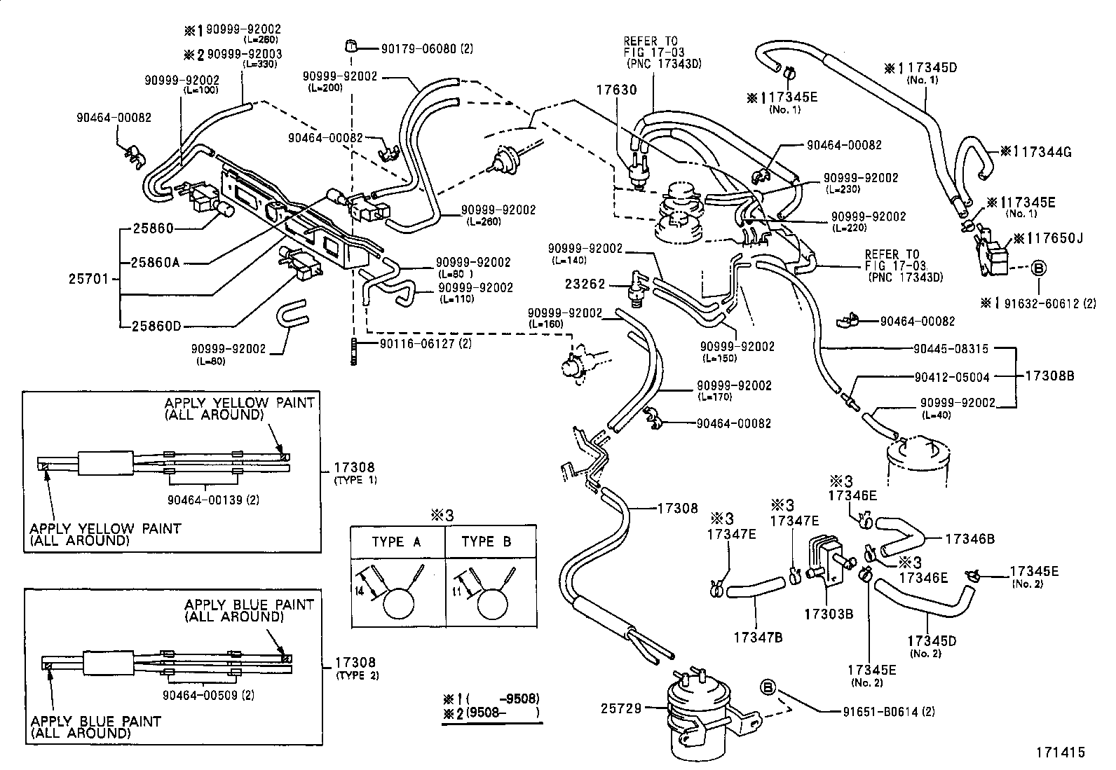 17308-20040 HOSE SUB-ASSY, VACUUM(FOR IDLE-UP) product image