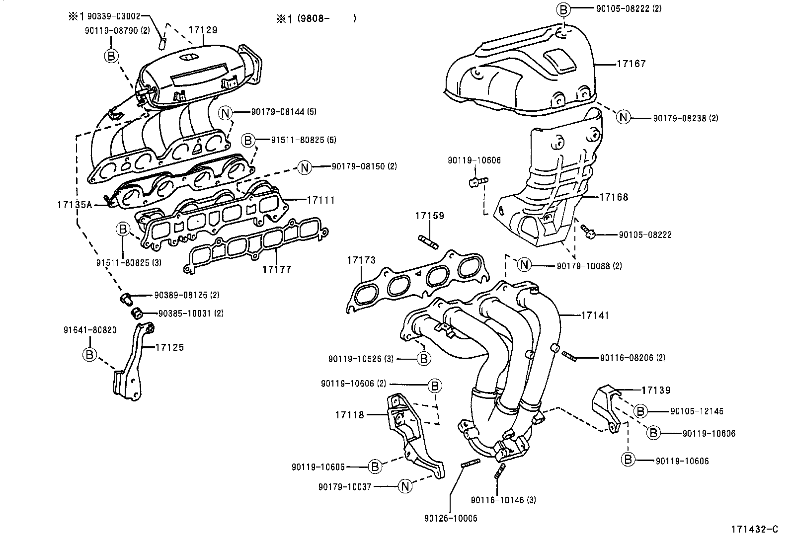 17118-74130 STAY, MANIFOLD product image